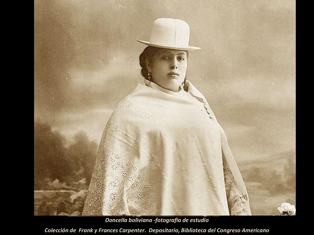 Doncella boliviana -fotografía de estudio Colección de Frank y Frances Carpenter.