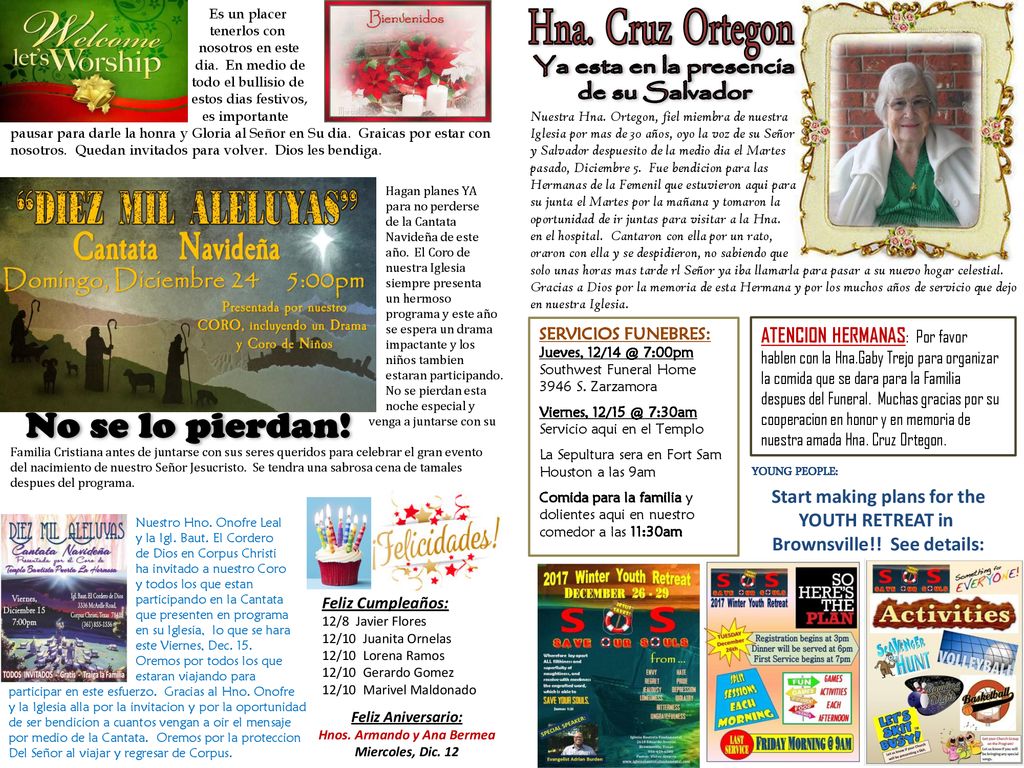 Hna. Cruz Ortegon Ya esta en la presencia de su Salvador