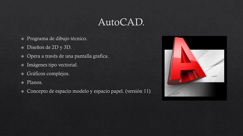 AutoCAD. Programa de dibujo técnico. Diseños de 2D y 3D.