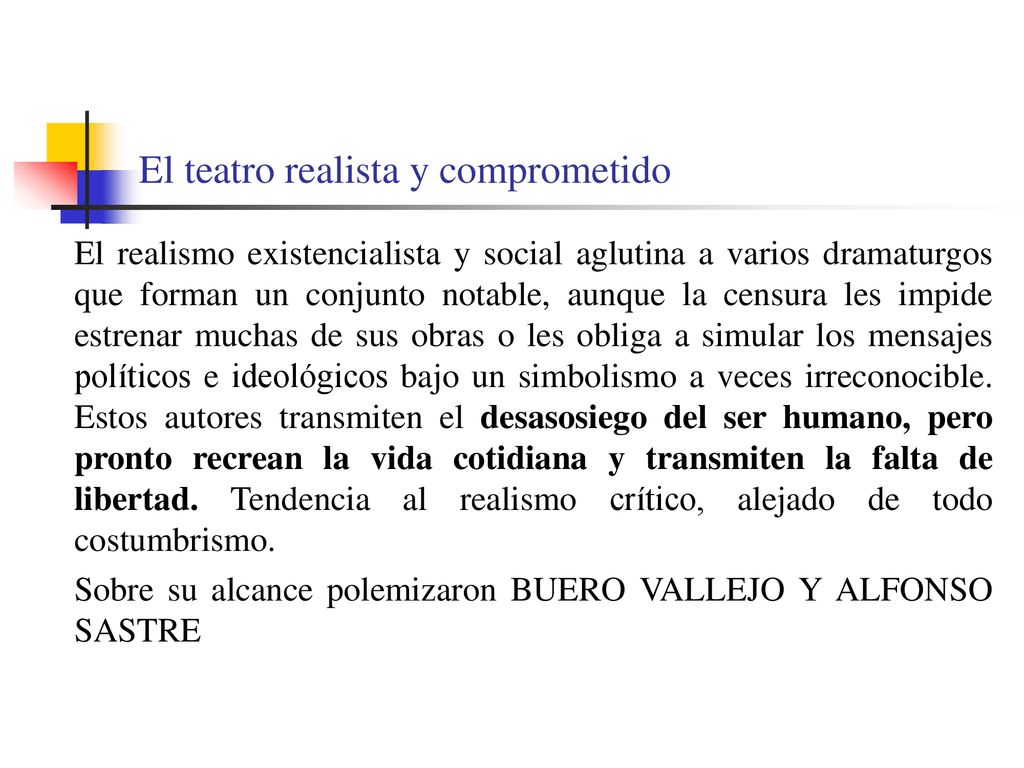 El teatro realista y comprometido