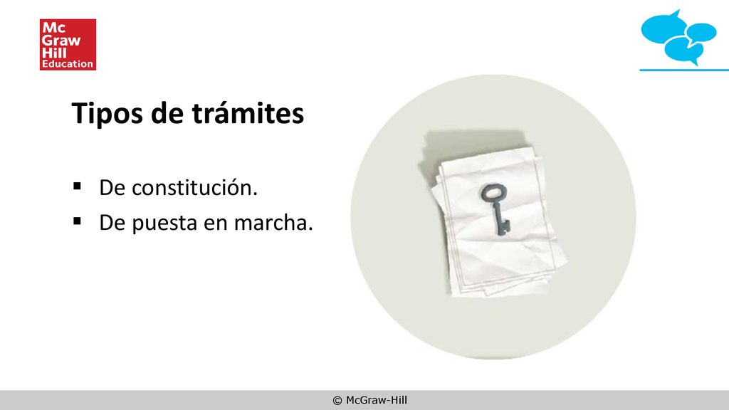 Tipos de trámites De constitución. De puesta en marcha.