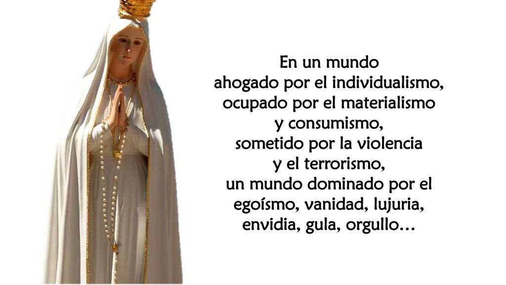 ahogado por el individualismo, ocupado por el materialismo