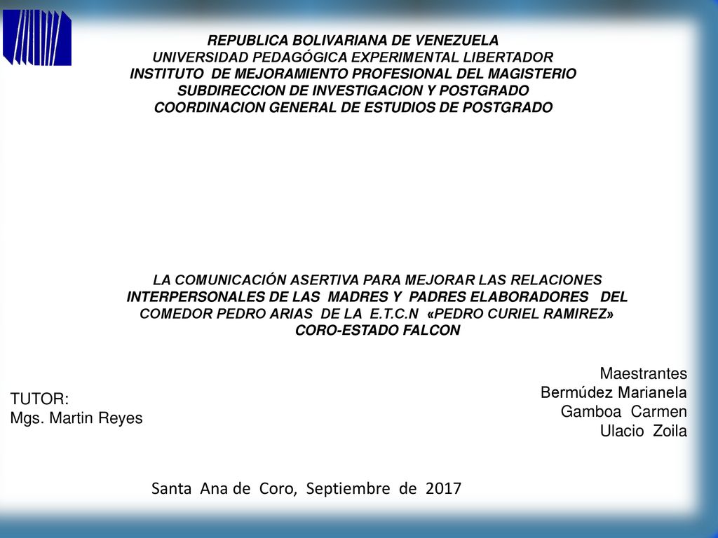 Santa Ana de Coro, Septiembre de 2017