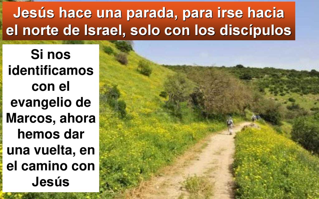 Jesús hace una parada, para irse hacia el norte de Israel, solo con los discípulos