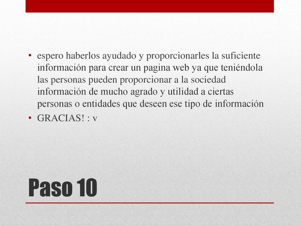 espero haberlos ayudado y proporcionarles la suficiente información para crear un pagina web ya que teniéndola las personas pueden proporcionar a la sociedad información de mucho agrado y utilidad a ciertas personas o entidades que deseen ese tipo de información
