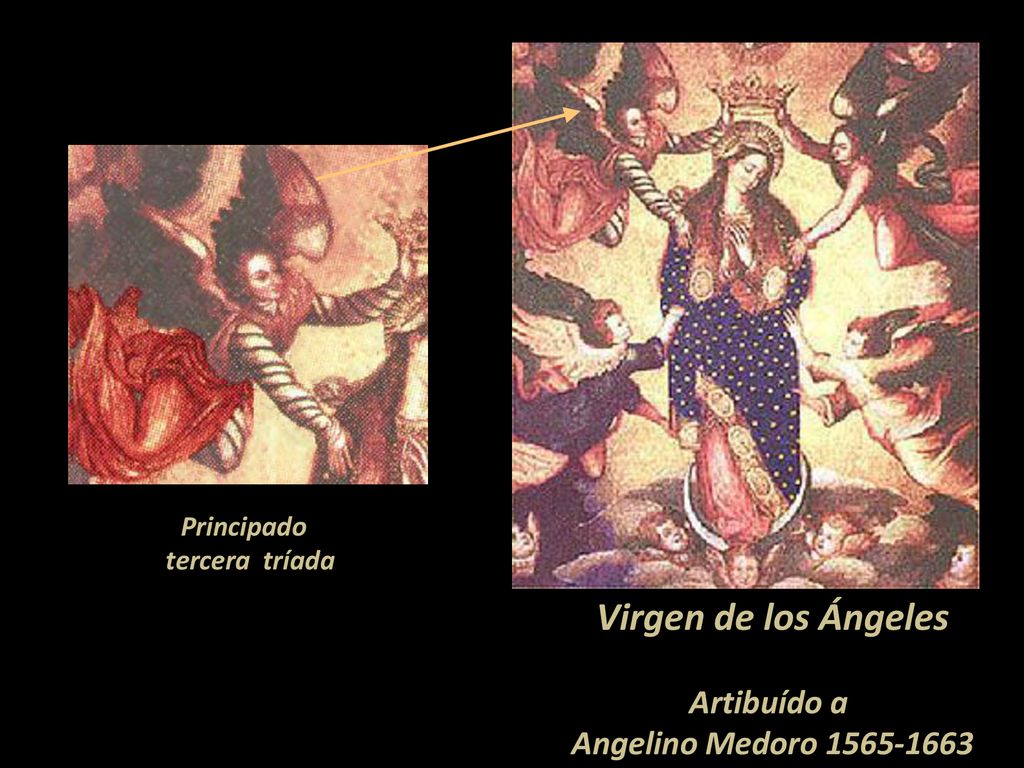 Virgen de los Ángeles Artibuído a Angelino Medoro Principado