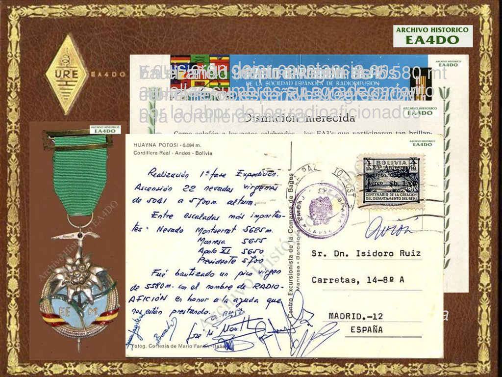 bautizando un pico virgen de mt con el nombre de RADIOAFICIÓN.