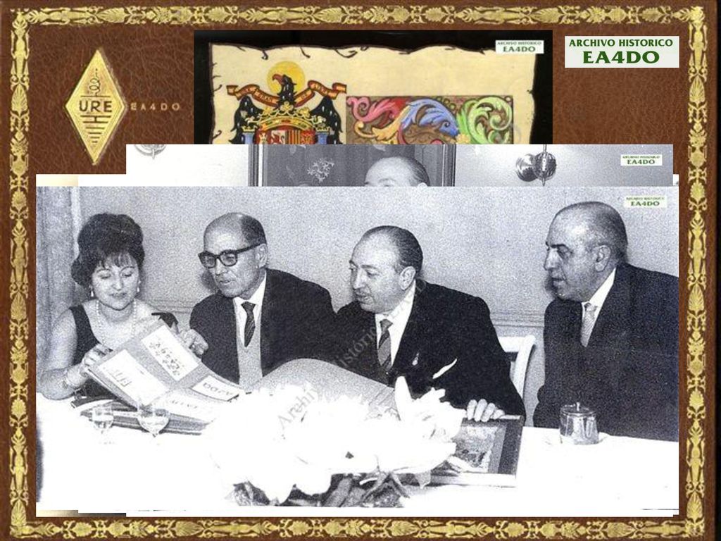Aquél mismo acto se quiso aprovechar para hacer entrega al Presidente de Honor de URE de un recuerdo muy especial en el que siempre quedaran presentes los radioaficionados que así lo desearan.