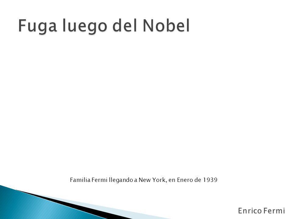 Familia Fermi llegando a New York, en Enero de 1939