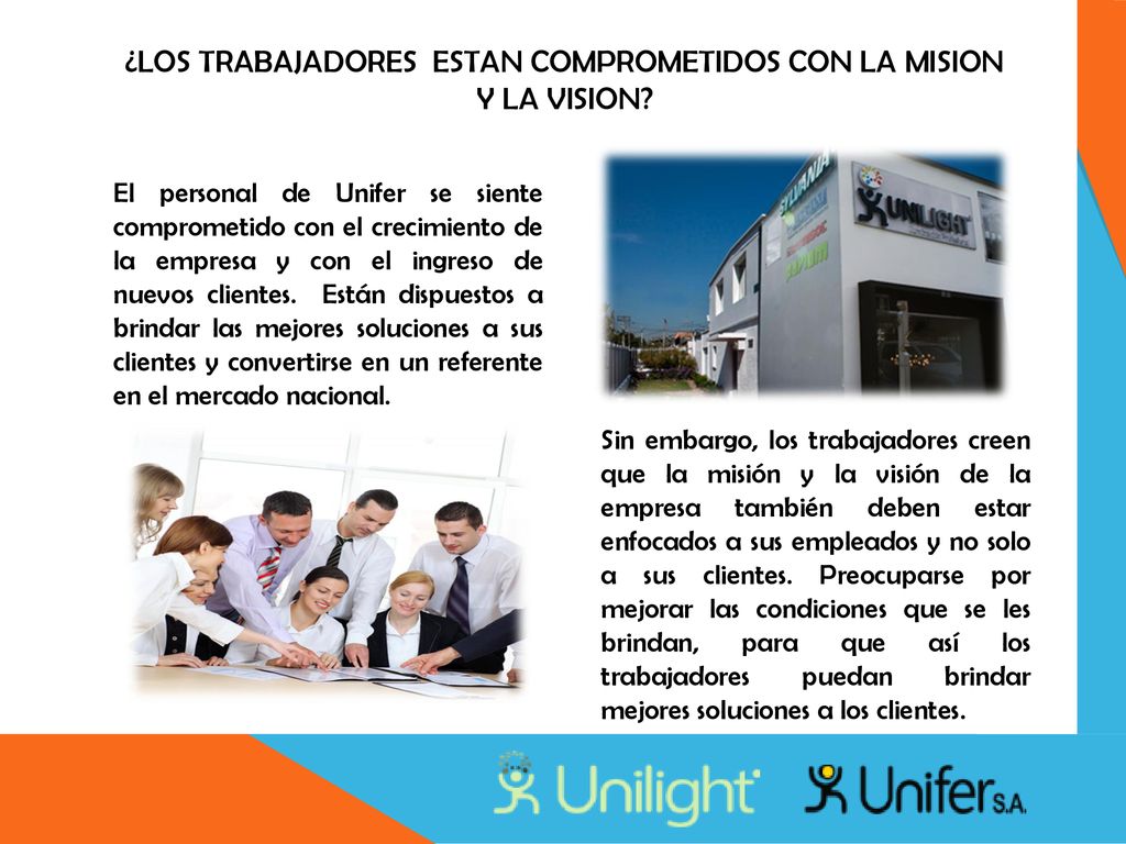 ¿LOS TRABAJADORES ESTAN COMPROMETIDOS CON LA MISION Y LA VISION