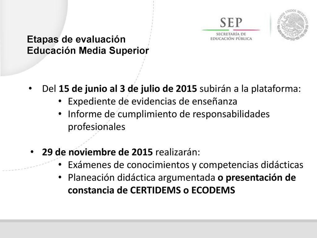 Del 15 de junio al 3 de julio de 2015 subirán a la plataforma: