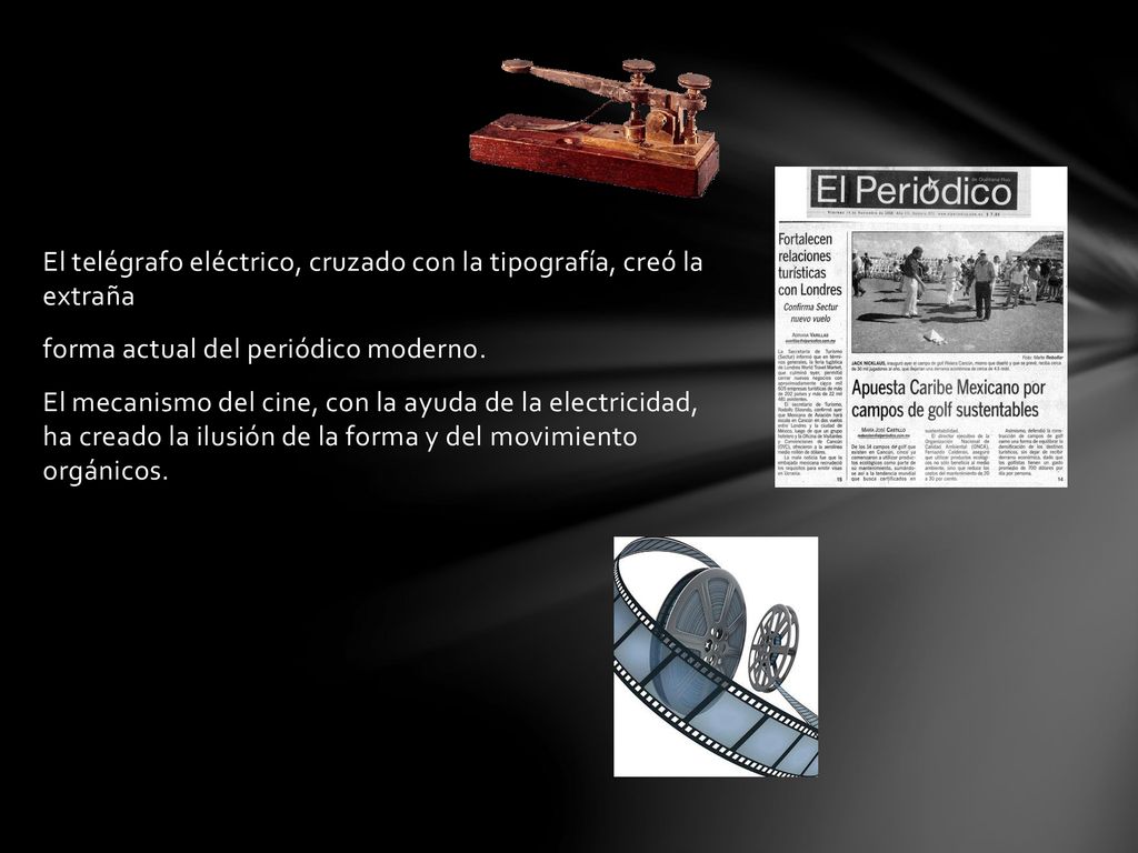El telégrafo eléctrico, cruzado con la tipografía, creó la extraña forma actual del periódico moderno.