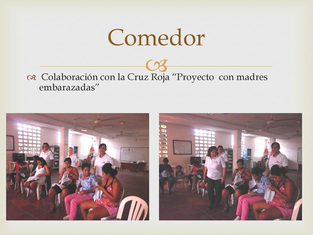 Comedor Colaboración con la Cruz Roja Proyecto con madres embarazadas