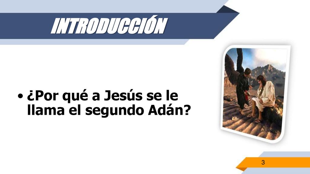 INTRODUCCIÓN ¿Por qué a Jesús se le llama el segundo Adán