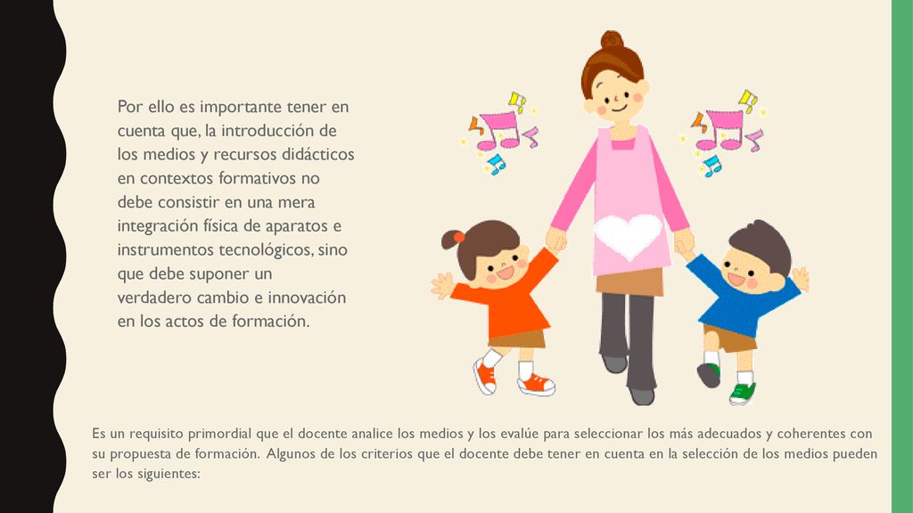 Por ello es importante tener en cuenta que, la introducción de los medios y recursos didácticos en contextos formativos no debe consistir en una mera integración física de aparatos e instrumentos tecnológicos, sino que debe suponer un verdadero cambio e innovación en los actos de formación.