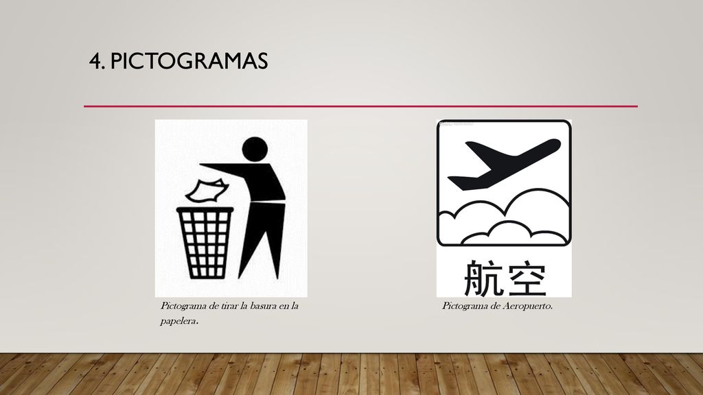 4. pictogramas Pictograma de tirar la basura en la papelera.