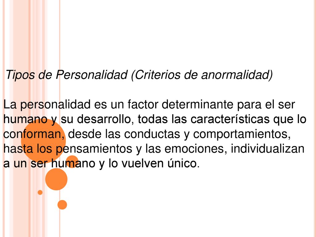 Tipos de Personalidad (Criterios de anormalidad)