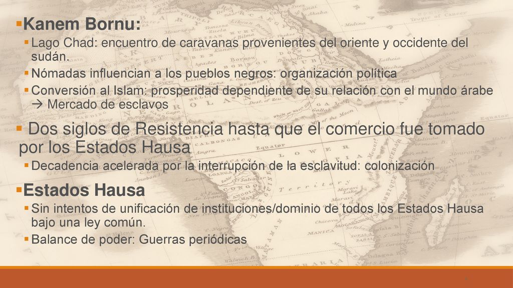 Kanem Bornu: Lago Chad: encuentro de caravanas provenientes del oriente y occidente del sudán.