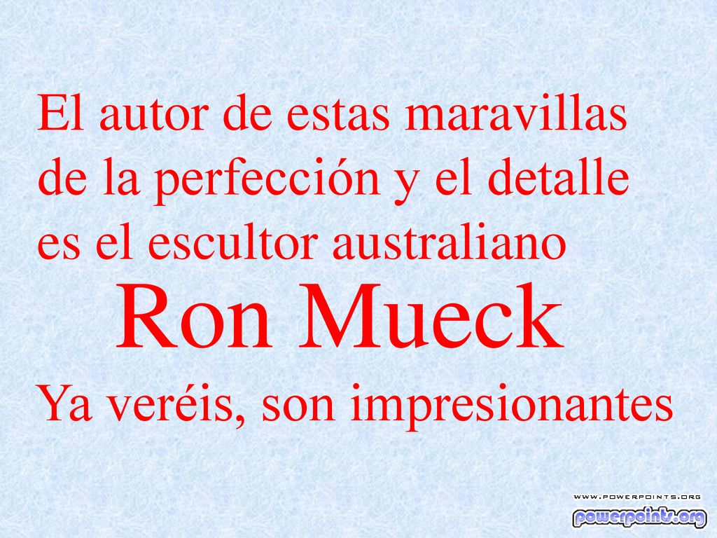 El autor de estas maravillas de la perfección y el detalle es el escultor australiano