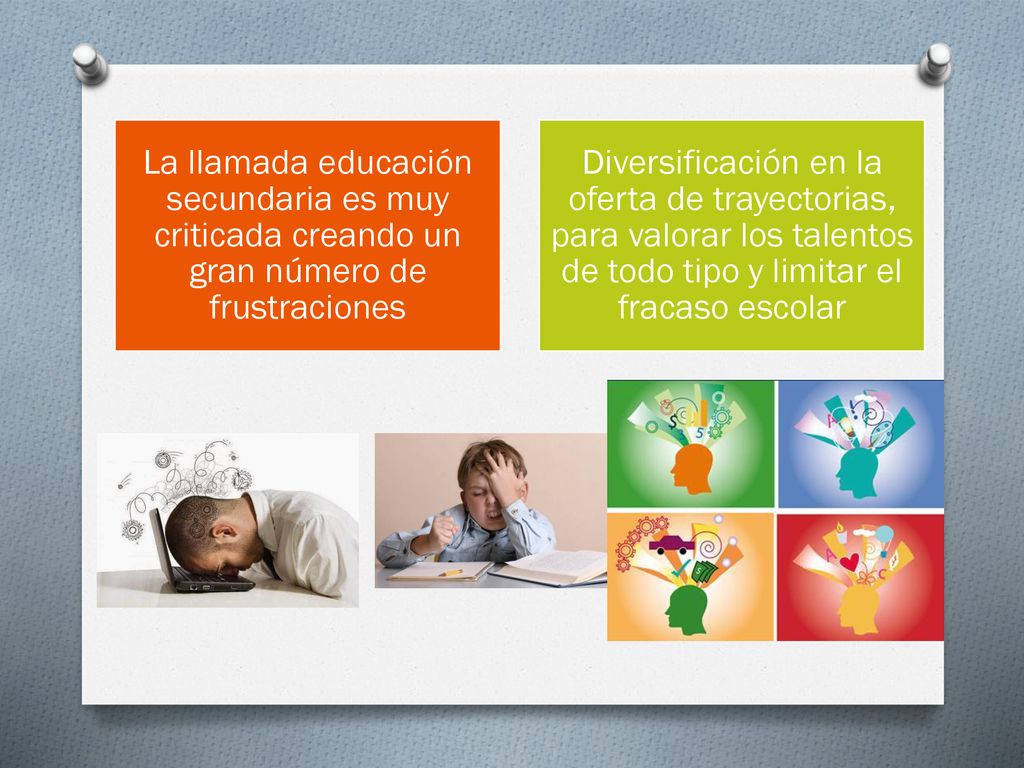 La llamada educación secundaria es muy criticada creando un gran número de frustraciones