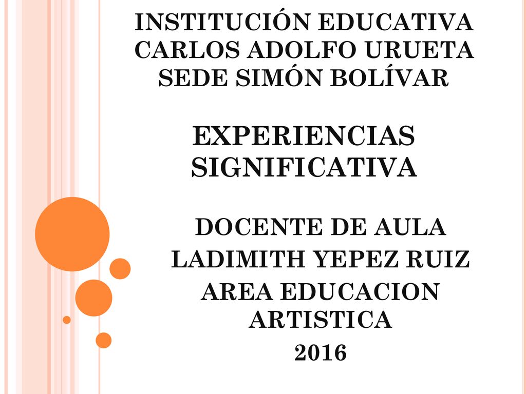 DOCENTE DE AULA LADIMITH YEPEZ RUIZ AREA EDUCACION ARTISTICA 2016
