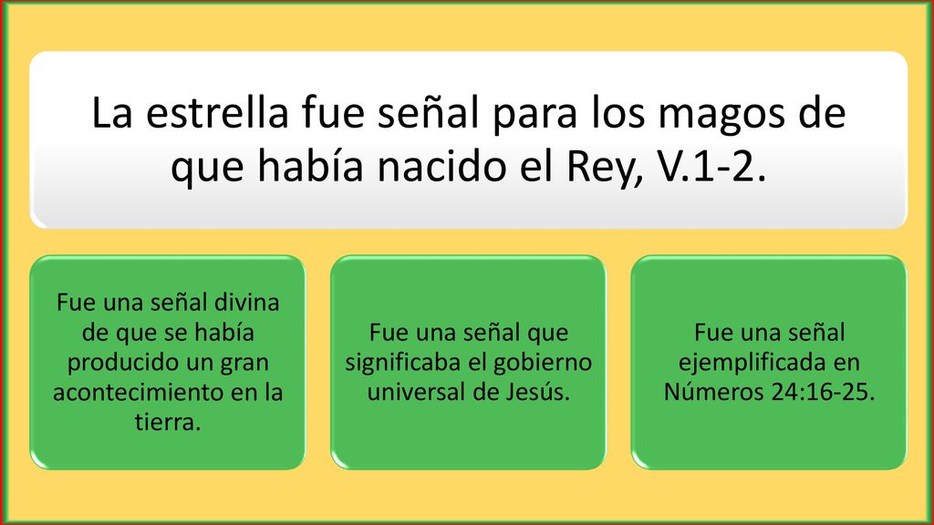 La estrella fue señal para los magos de que había nacido el Rey, V.1-2.