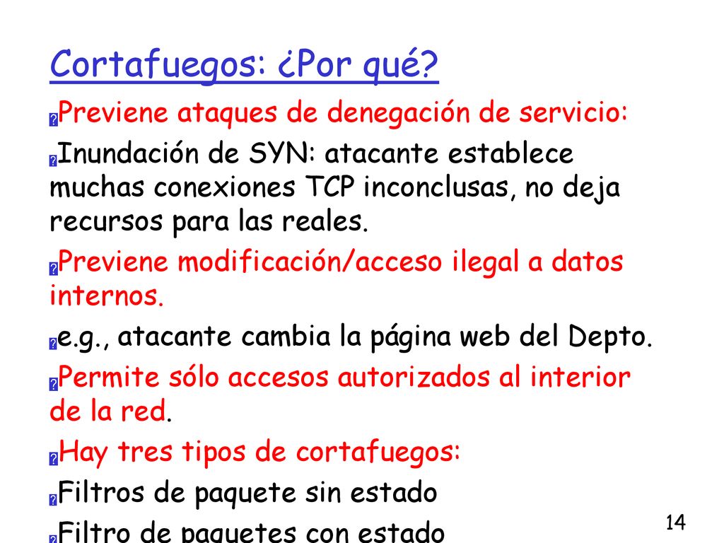 Cortafuegos: ¿Por qué Previene ataques de denegación de servicio: