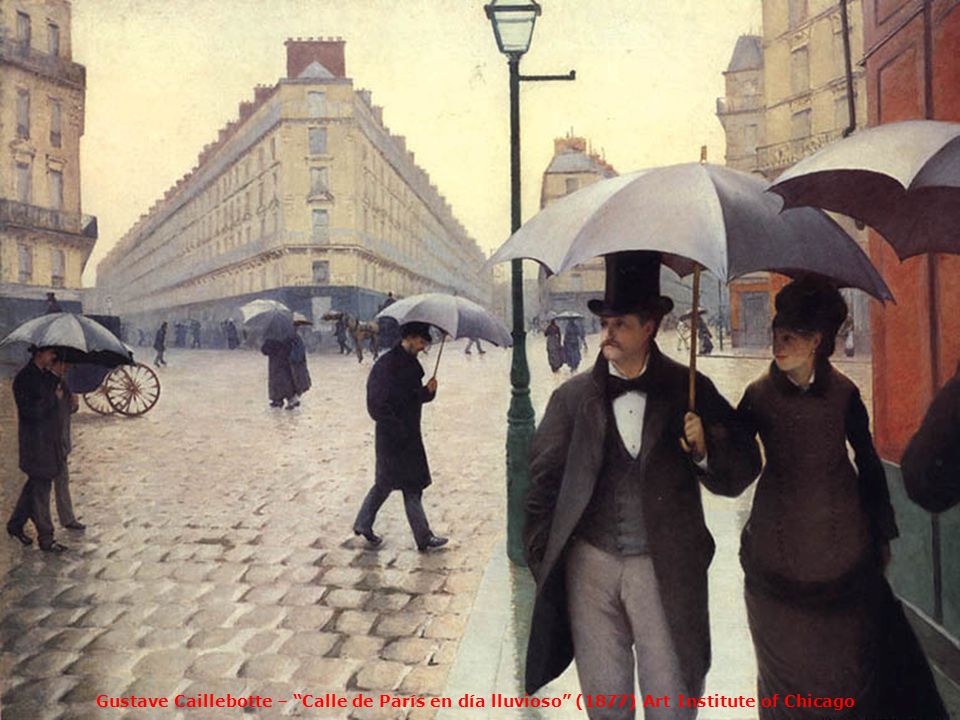 Gustave Caillebotte – Calle de París en día lluvioso (1877) Art Institute of Chicago