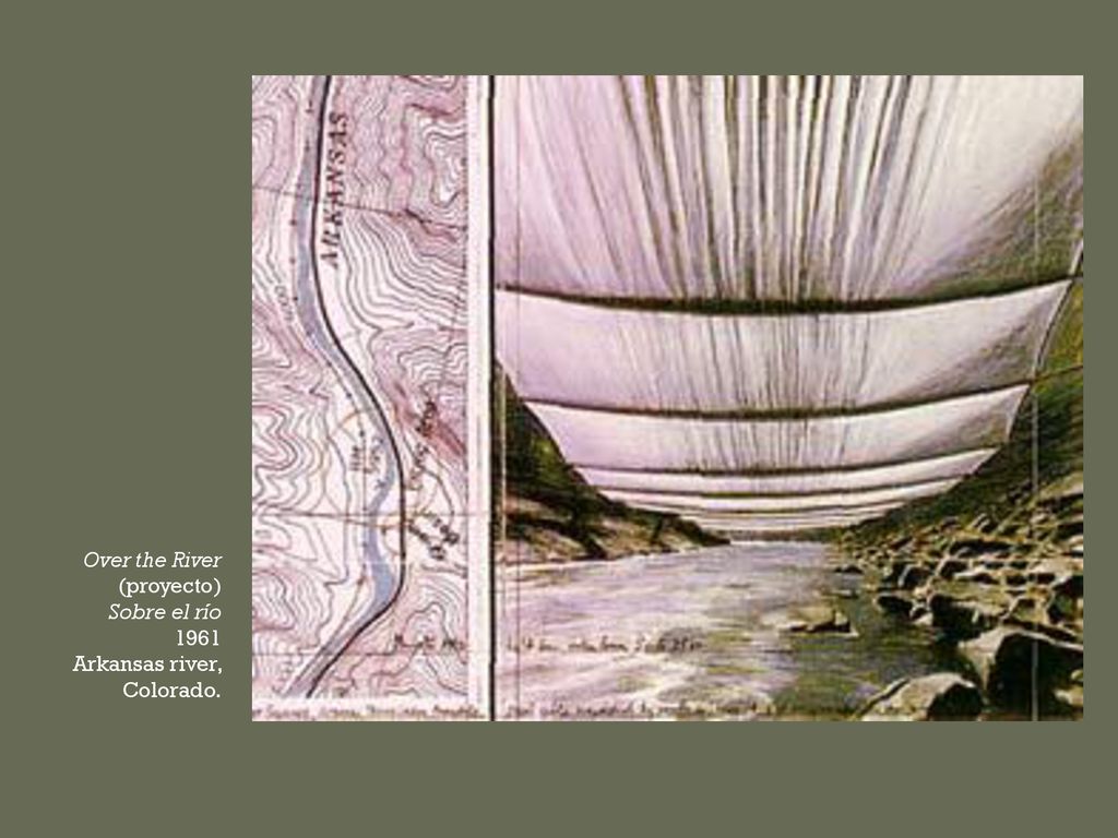 Over the River (proyecto) Sobre el río 1961 Arkansas river, Colorado.