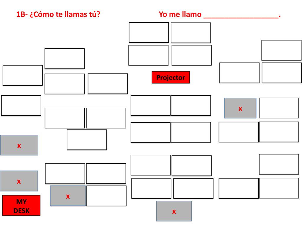 1B- ¿Cómo te llamas tú Yo me llamo __________________.