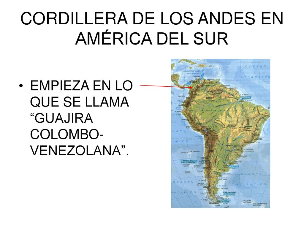 CORDILLERA DE LOS ANDES EN AMÉRICA DEL SUR