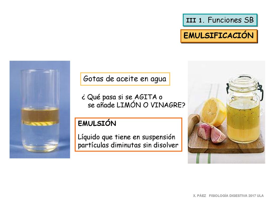 EMULSIFICACIÓN Gotas de aceite en agua ¿ Qué pasa si se AGITA o