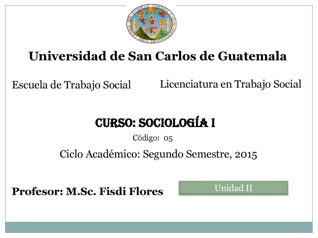 Universidad de San Carlos de Guatemala Profesor: M.Sc. Fisdi Flores