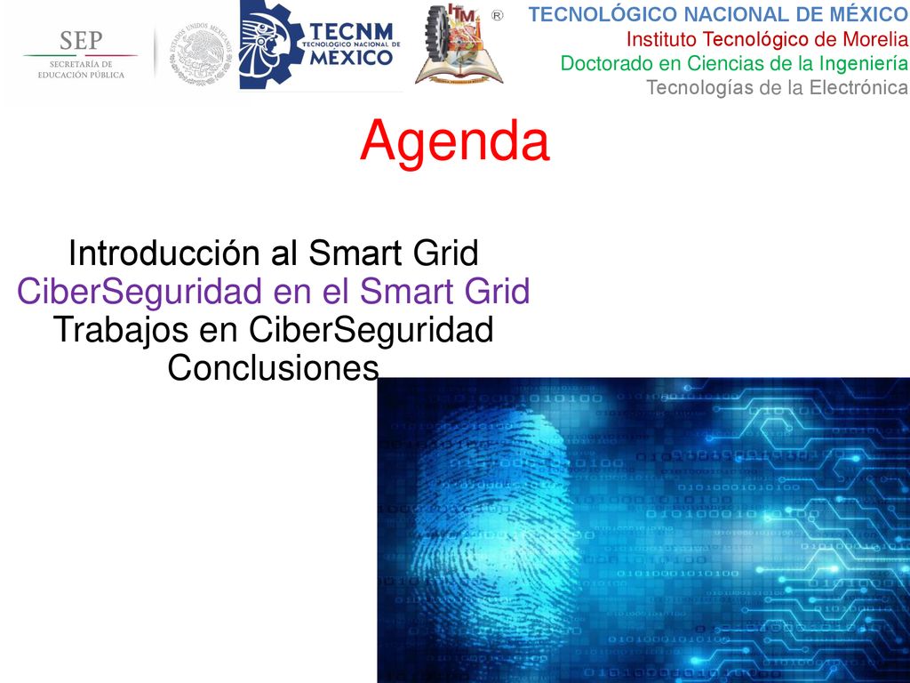 Agenda Introducción al Smart Grid CiberSeguridad en el Smart Grid