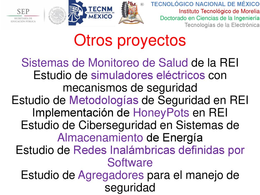 Otros proyectos Sistemas de Monitoreo de Salud de la REI