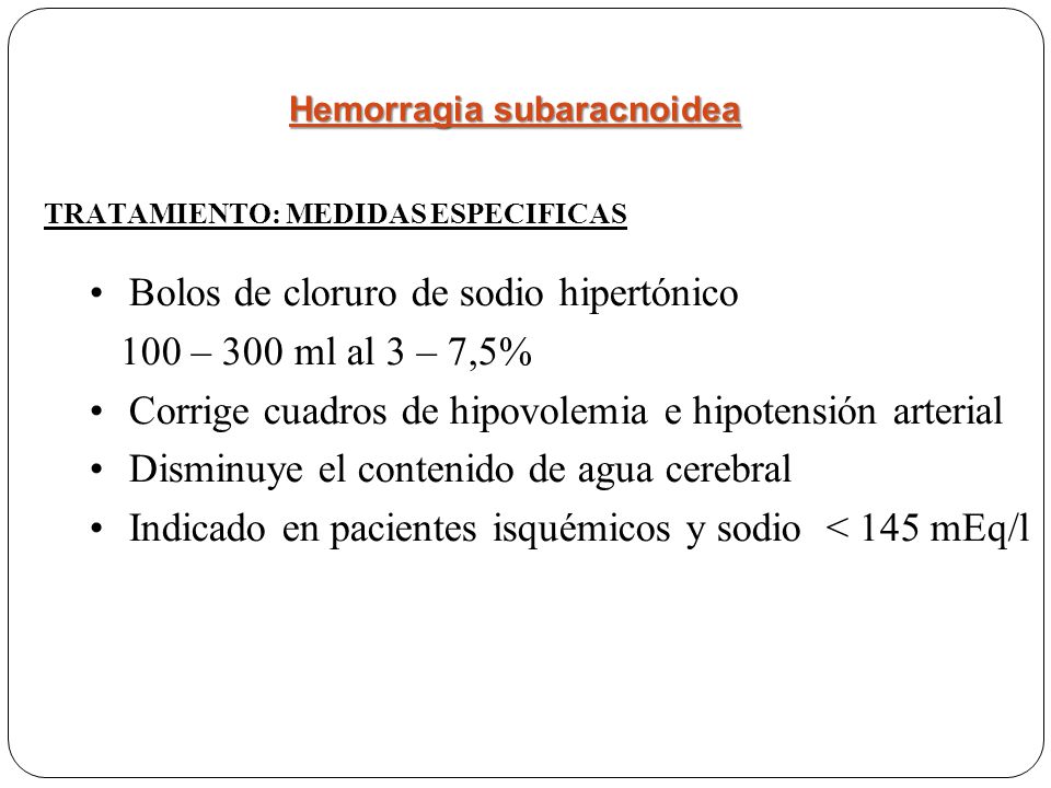 Bolos de cloruro de sodio hipertónico 100 – 300 ml al 3 – 7,5%