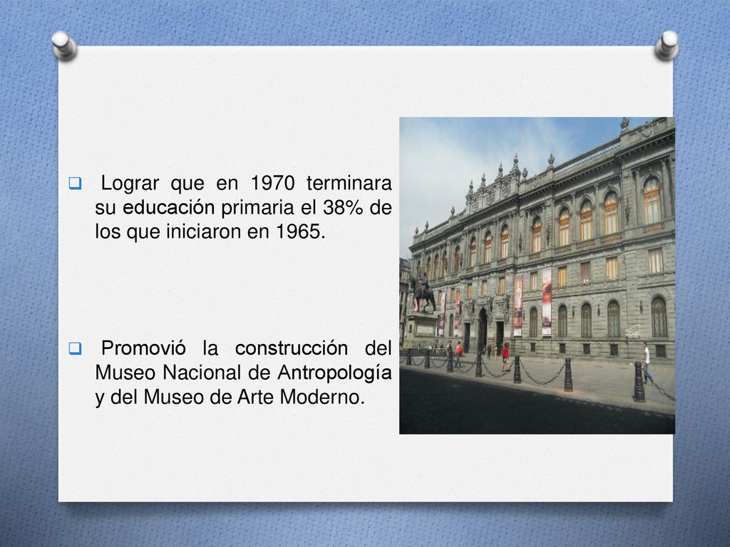 Lograr que en 1970 terminara su educación primaria el 38% de los que iniciaron en 1965.