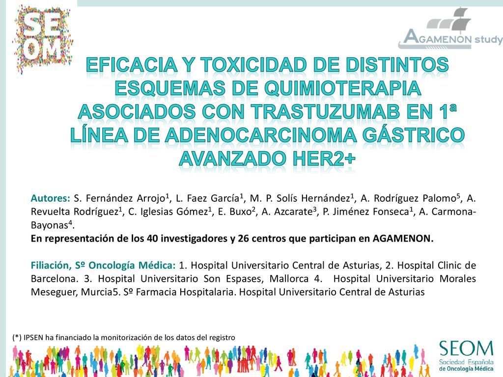 EFICACIA Y TOXICIDAD DE DISTINTOS ESQUEMAS DE QUIMIOTERAPIA ASOCIADOS CON TRASTUZUMAB EN 1ª LÍNEA DE ADENOCARCINOMA GÁSTRICO AVANZADO HER2+
