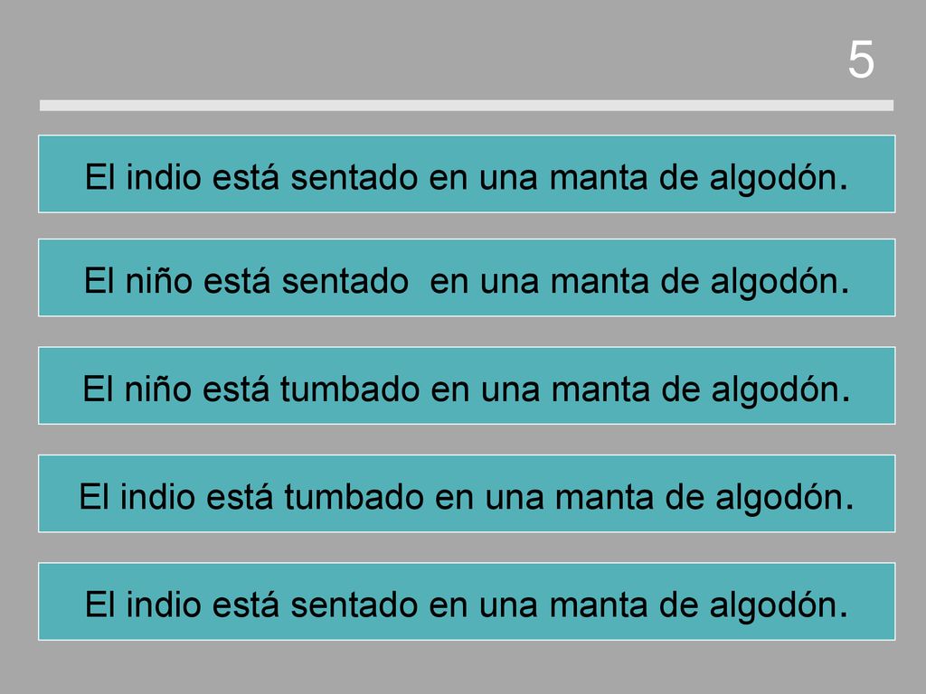 5 El indio está sentado en una manta de algodón.