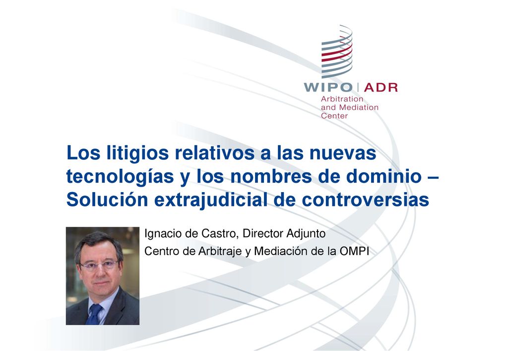Los litigios relativos a las nuevas tecnologías y los nombres de dominio – Solución extrajudicial de controversias