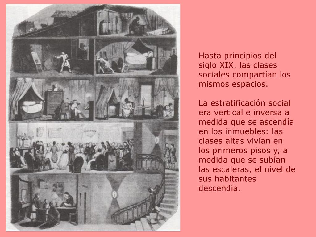 Hasta principios del siglo XIX, las clases sociales compartían los mismos espacios.