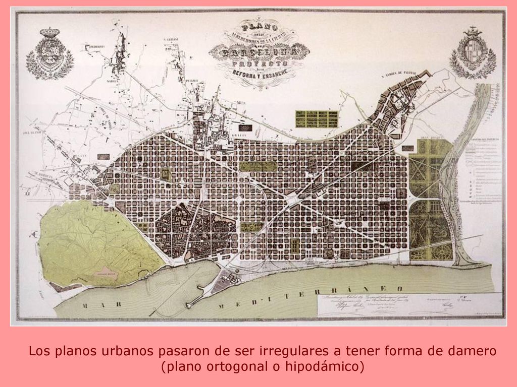 Los planos urbanos pasaron de ser irregulares a tener forma de damero