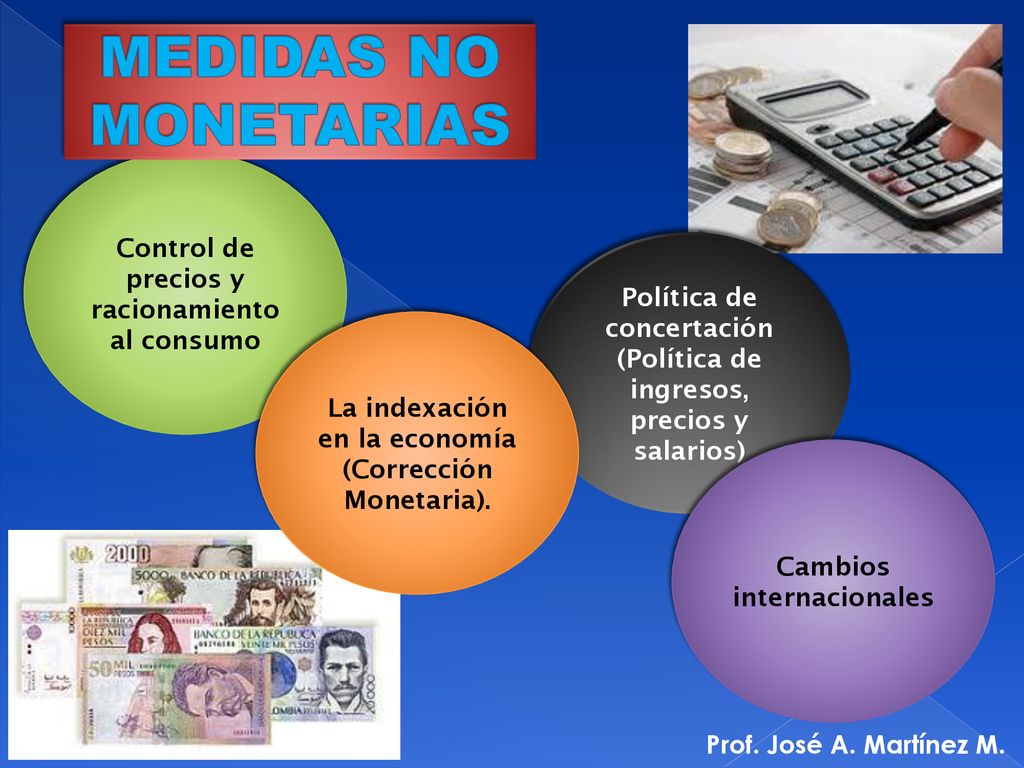 MEDIDAS NO MONETARIAS Control de precios y racionamiento al consumo