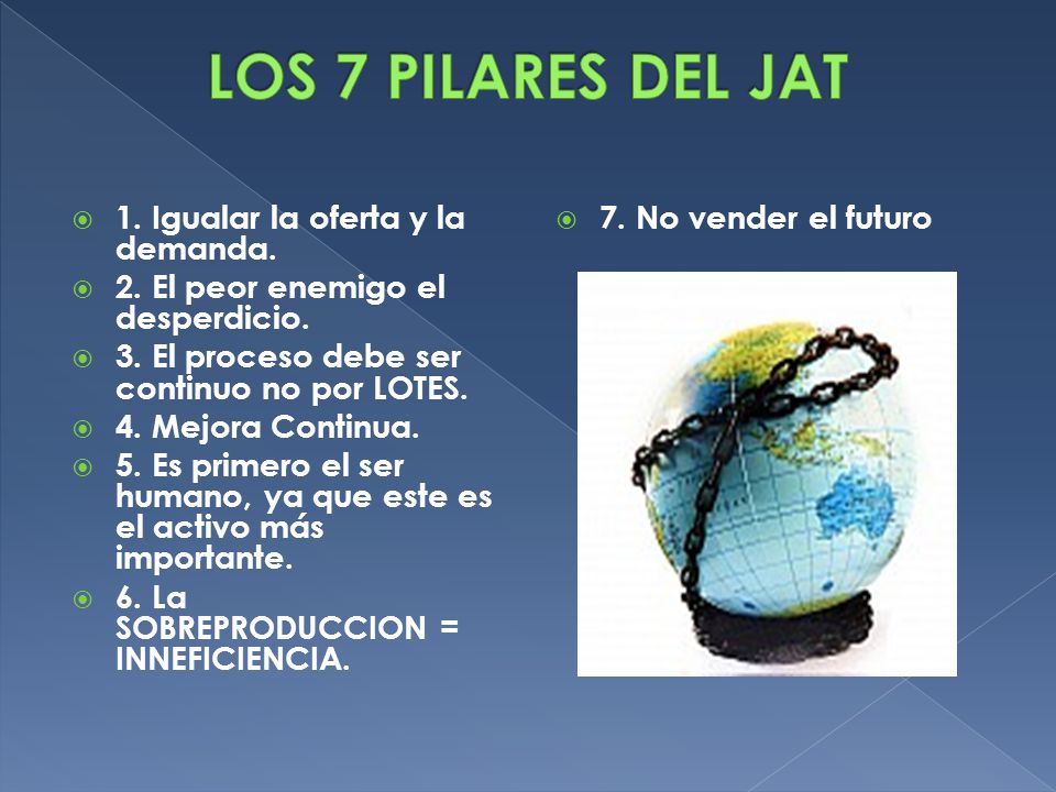 LOS 7 PILARES DEL JAT 1. Igualar la oferta y la demanda.