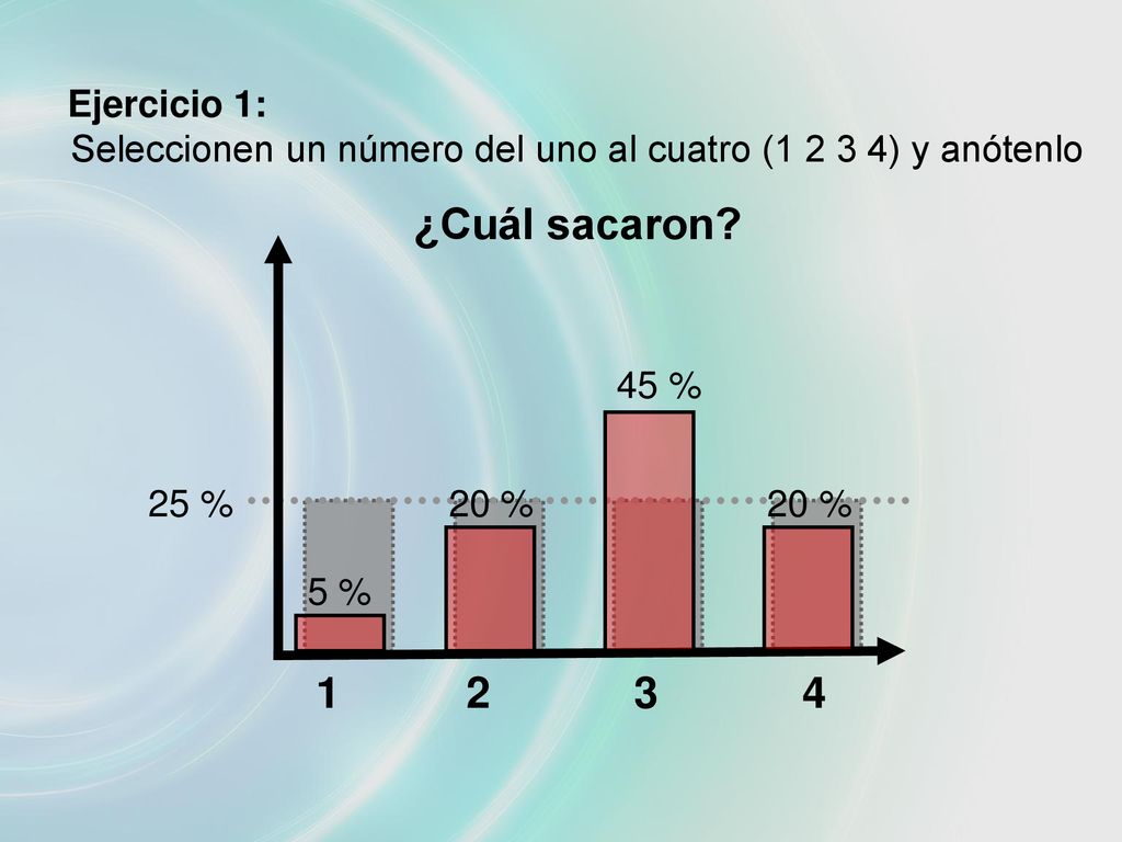 Seleccionen un número del uno al cuatro ( ) y anótenlo