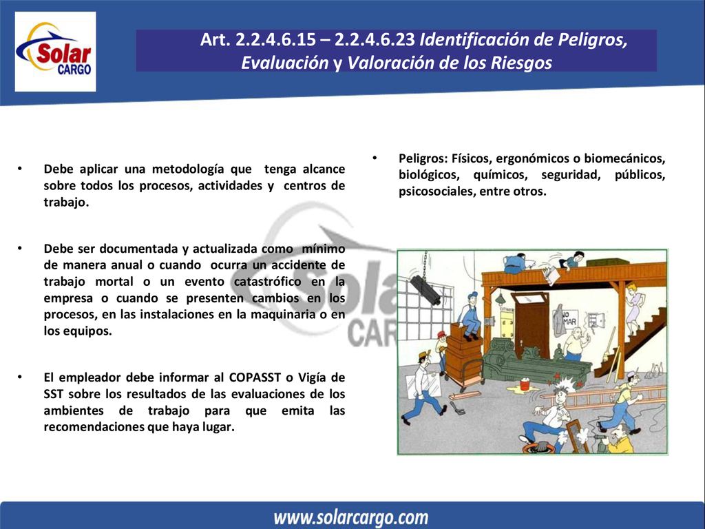 Art – Identificación de Peligros, Evaluación y Valoración de los Riesgos