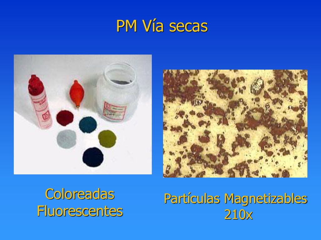 PM Vía secas Coloreadas Fluorescentes Partículas Magnetizables 210x