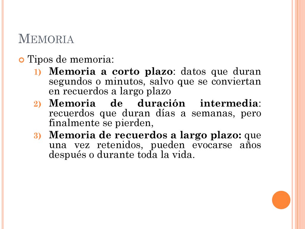 Memoria Tipos de memoria: