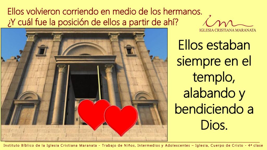 Ellos estaban siempre en el templo, alabando y bendiciendo a Dios.