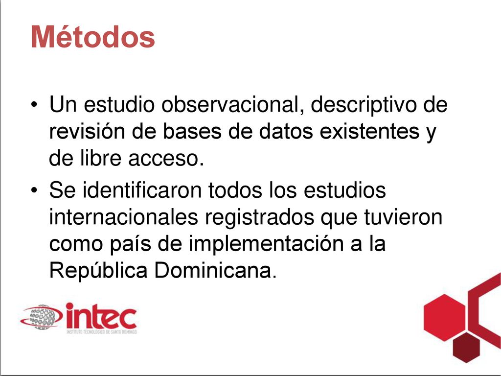 Métodos Un estudio observacional, descriptivo de revisión de bases de datos existentes y de libre acceso.